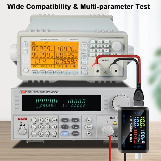 Multifunctionele USB-spanningsstroomtestmeter Digitale IPS-display Capaciteitstester Vermogenstester 6527-U