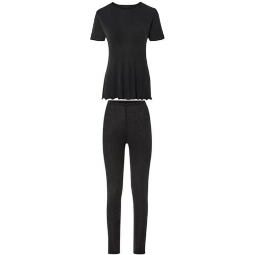 ESMARA Dames loungeset 2-delig (Zwart, S (36/38))