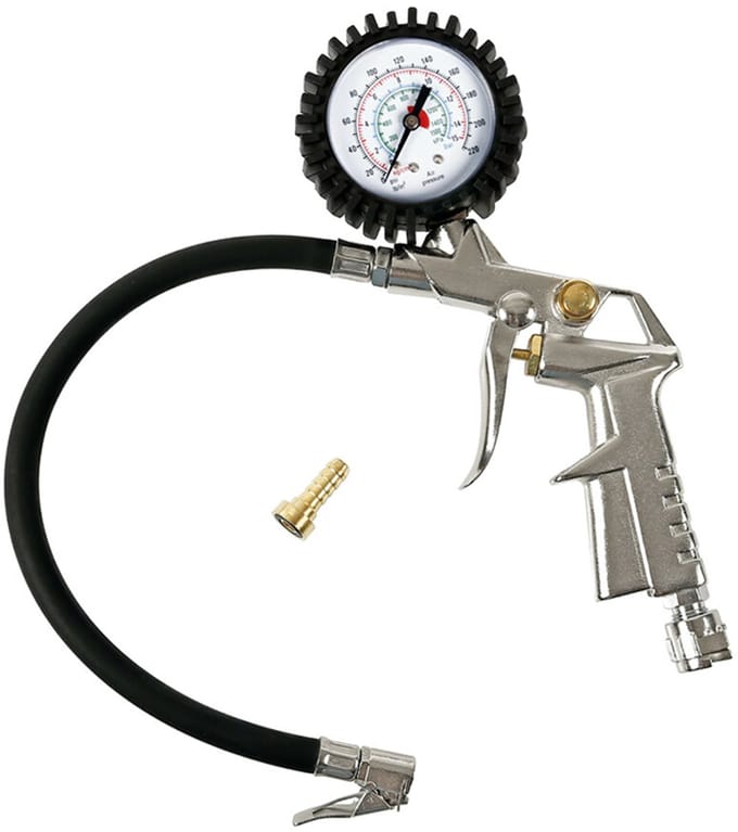 Blaaspistool met manometer