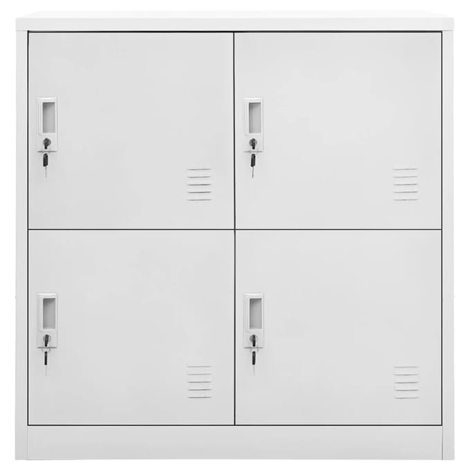 vidaXL - Lockerkasten - 5 - st - 90x45x92,5 - cm - staal - lichtgrijs