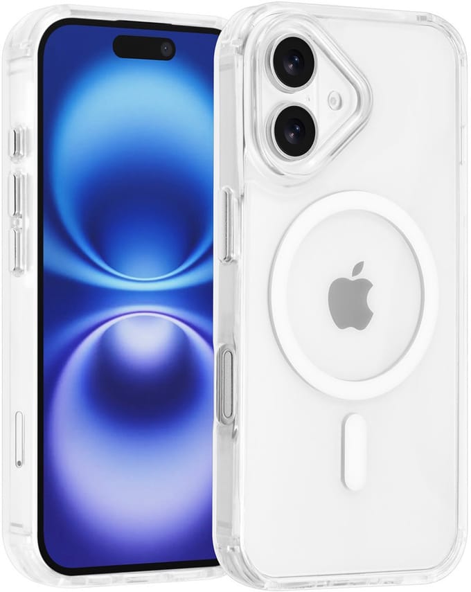 TUNIQ Back cover voor iPhone 16 - MagSafe - Antishock - Transparant