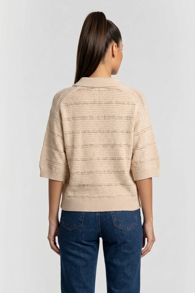 Alchemist Polo Dalia Wool White Größe: S | Pullover Outlet | Damen | Weiß