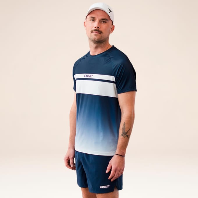 COURT7 Performance Gradient Stripe T-shirt Heren