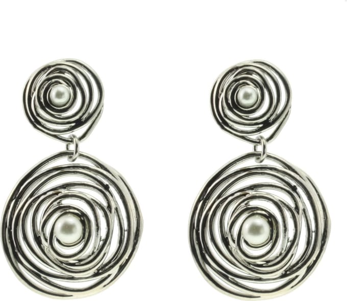 Behave - Ronde oorhangers met parelaccent - Tijdloos elegant