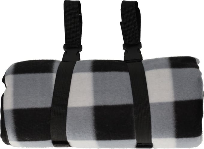 Norlander Picknickkleed - Met fietsdrager - Geruit - 120 x 135 cm - Grijs