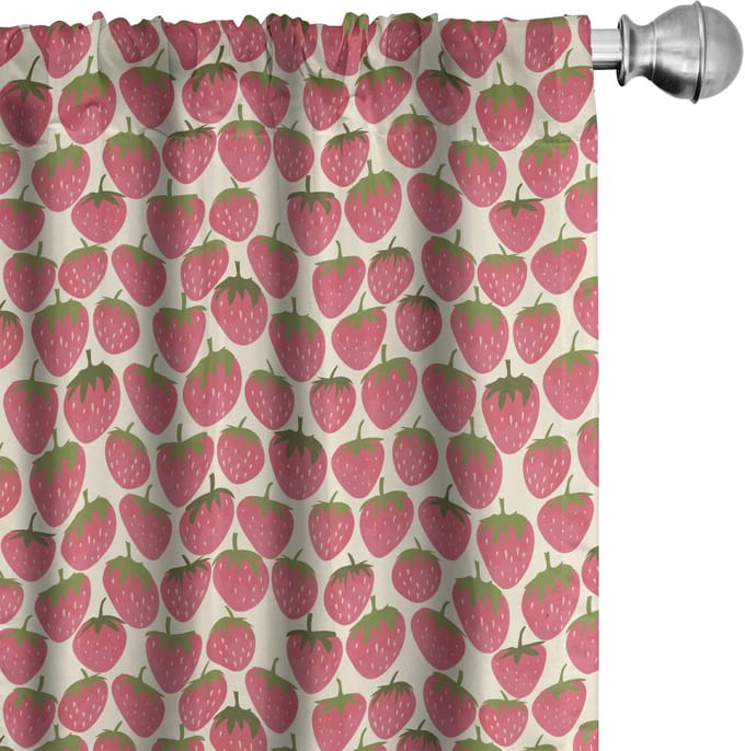 ABAKUHAUS Voorhang – 2x75x225 cm – Microfaser – Donker koraal olijfgroen