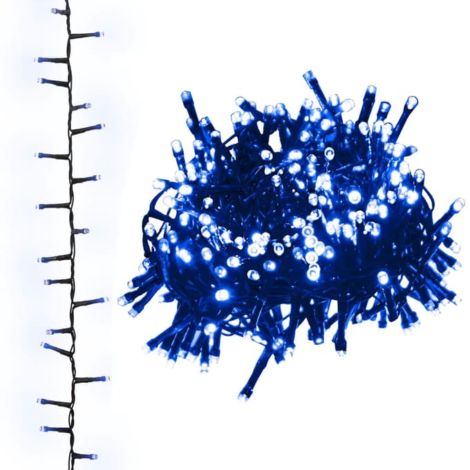 vidaXL - Lichtslinger - compact - met - 3000 - LED's - blauw - 65 - m - PVC