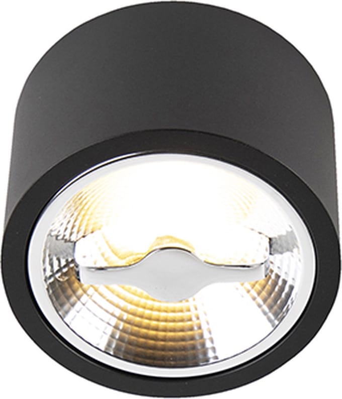 QAZQA Moderne plafondspot zwart AR111 incl. LED - Expert