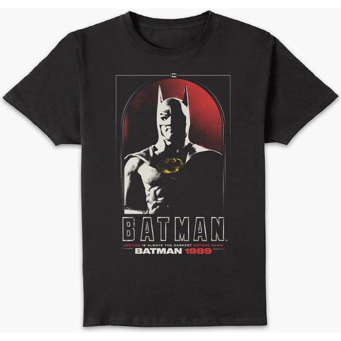 BATMAN Justice Unisex T-Shirt - Black - L - Zwart
