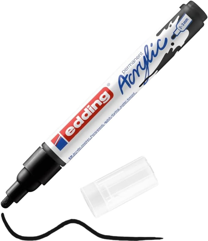 Permanente Acrylstiften Medium Ronde Punt Watervast voor Canvas Papier en Stenen