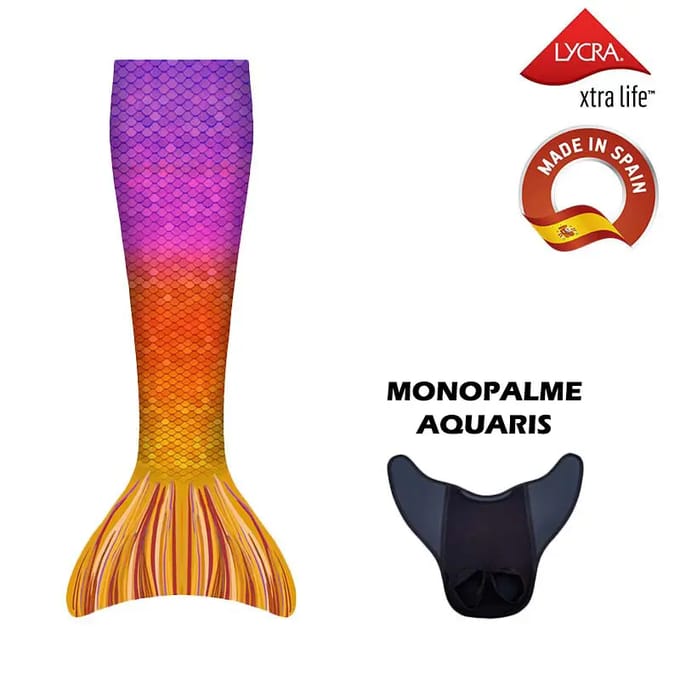 Zeemeermin kostuum met monovins Aquaris Kuaki Mermaids