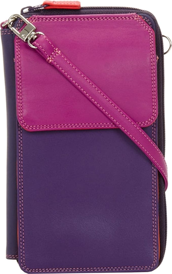 Mywalit Portemonnee Leder 11 cm - Unisex - Staand formaat - sangria multi