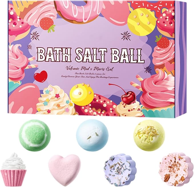 Badballenset - Bruisballen - Ontspanning - 7-delige set - 20x7x14cm