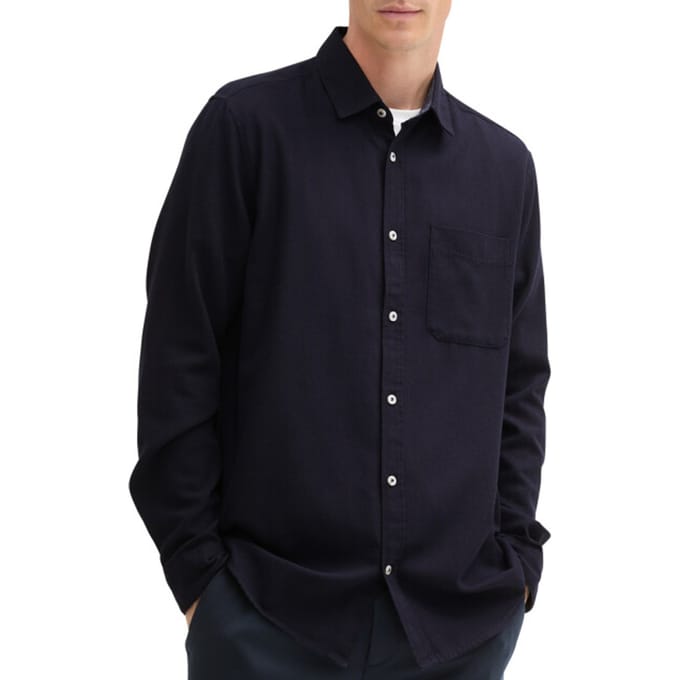 Tom Tailor - Lange mouw overhemd - Mannen - XXL - Blauw - Katoen - 1042659