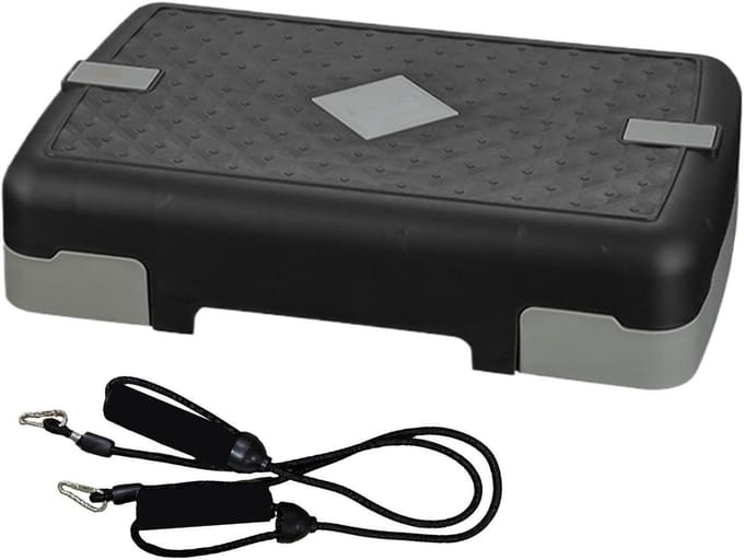 Oefen Platform - Trainings Stapje - Fitness Thuis - Antislip Ontwerp - 45 x 29 cm - Grijs