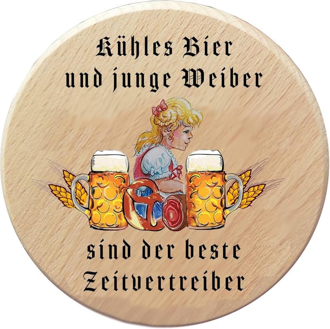 Houten Glasdeksel - Beker Deksel - Dranken Beschermen - Echt Hout - 10 cm - Bruin