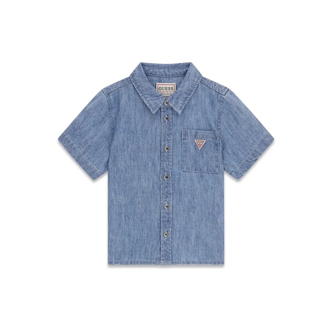 Linnen chambray shirt voor jongens baby Guess Flax Blend