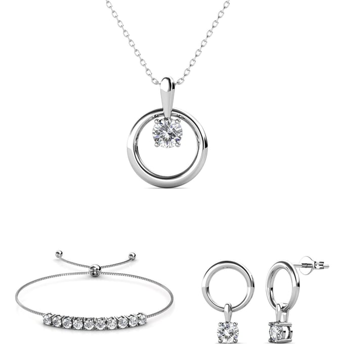 Mia Octavia Sets - Zilver en Kristal