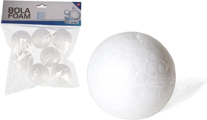 Piepschuim hobby vormen DIY ballen - 7x - styropor bollen - 4 cm