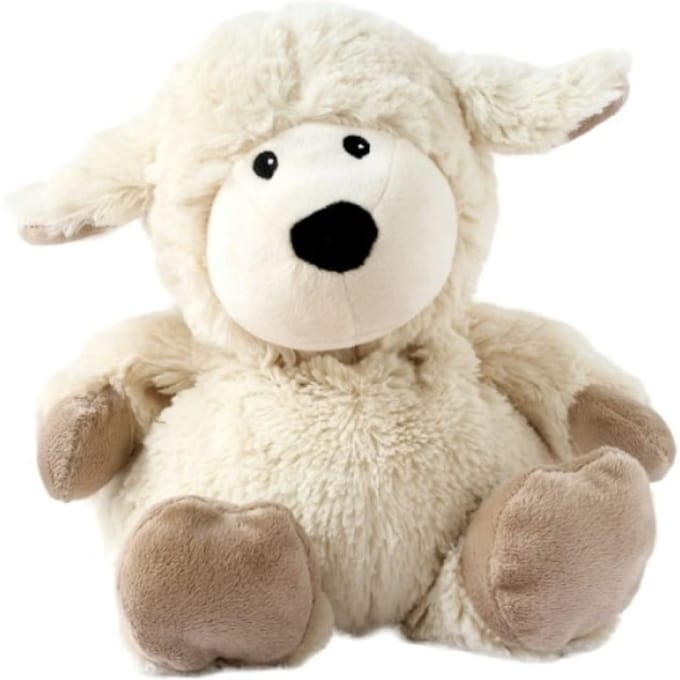 Sheep White - wit schaapje warmtekussen lavendel Kleur: ecru