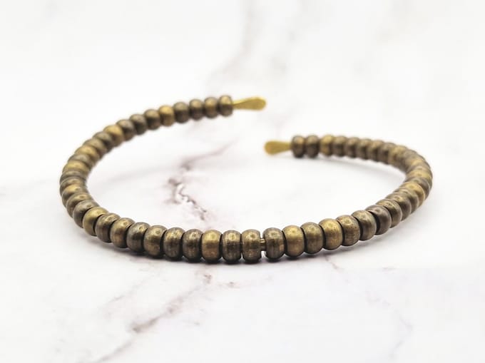 Mei's - Tibetan Copper Wrapped - armband dames - koper goud - polsmaat verstelbaar