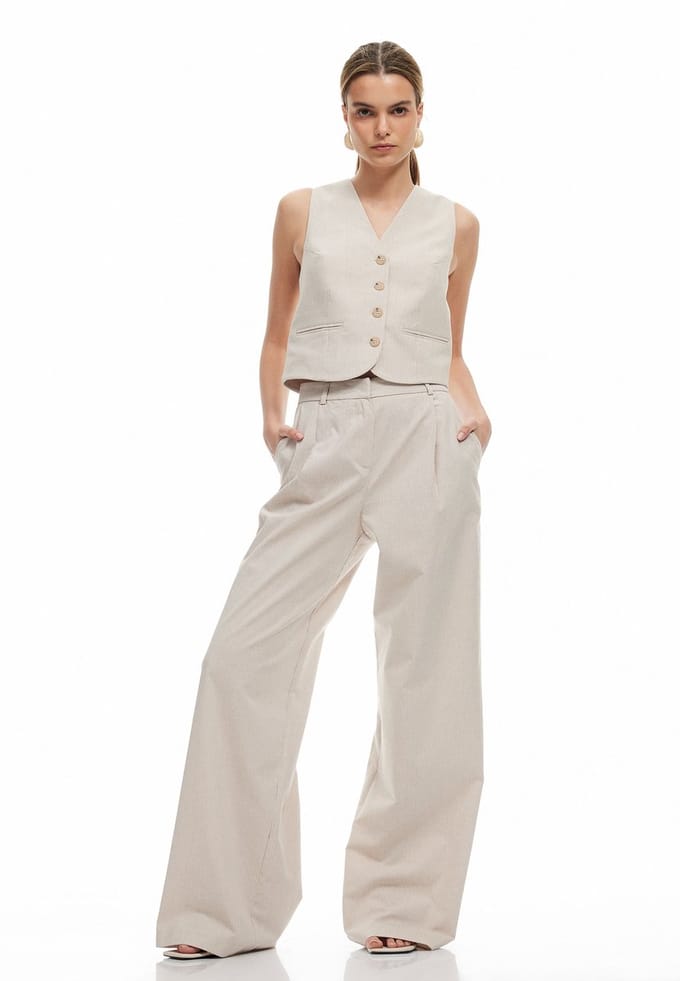 Normale taille Brede pijpen Palazzohose