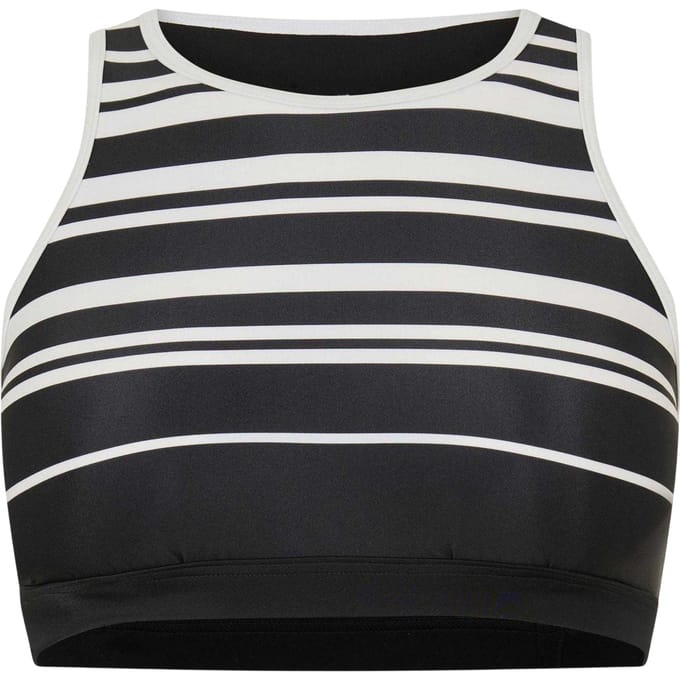 Zoggs Gestreepte crop-top voor dames (Zwart)