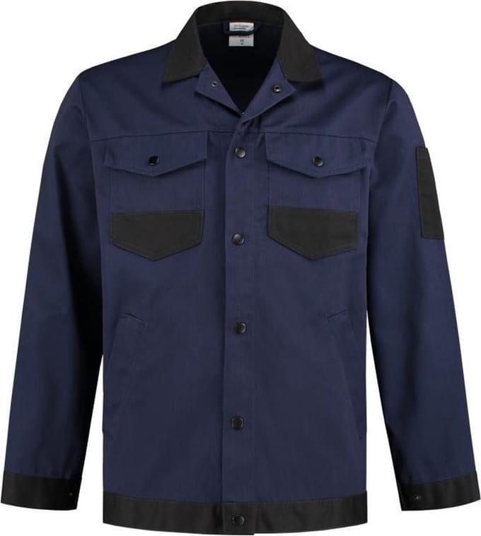 BT Werkjasje Katoen-Polyester WJC6040 Marineblauw/ZwartS