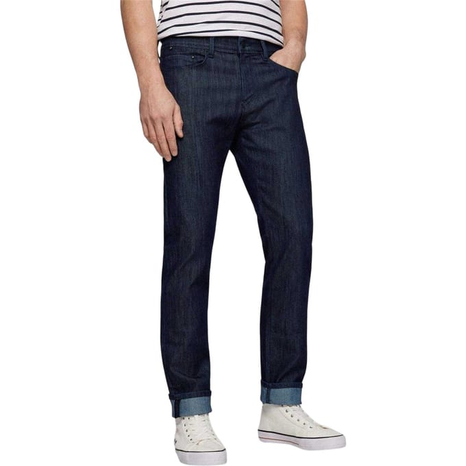 Boss Herenjeans Delaware3, donkere wassing, slim fit (Marine)