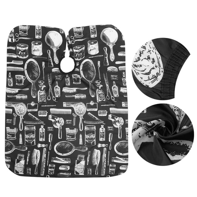 Waterdicht Kappers Ademend Schort Haar Knippen Kapper Salon Jurk Cape (120 x 145cm) gray