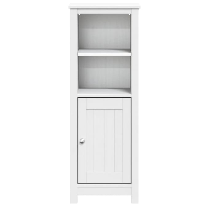 vidaXL - Badkamerkast - BERG - 40x34x110 - cm - massief - grenenhout - wit
