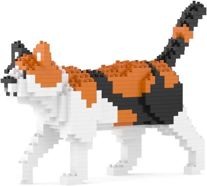 Katten Bouwstenen - Mini Model - Hobby Project - Speciaal Insteeksysteem - Meer dan 570 Stukjes - Calico