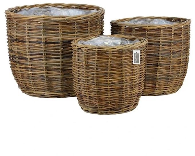 Mand apron d41h35cm bruin