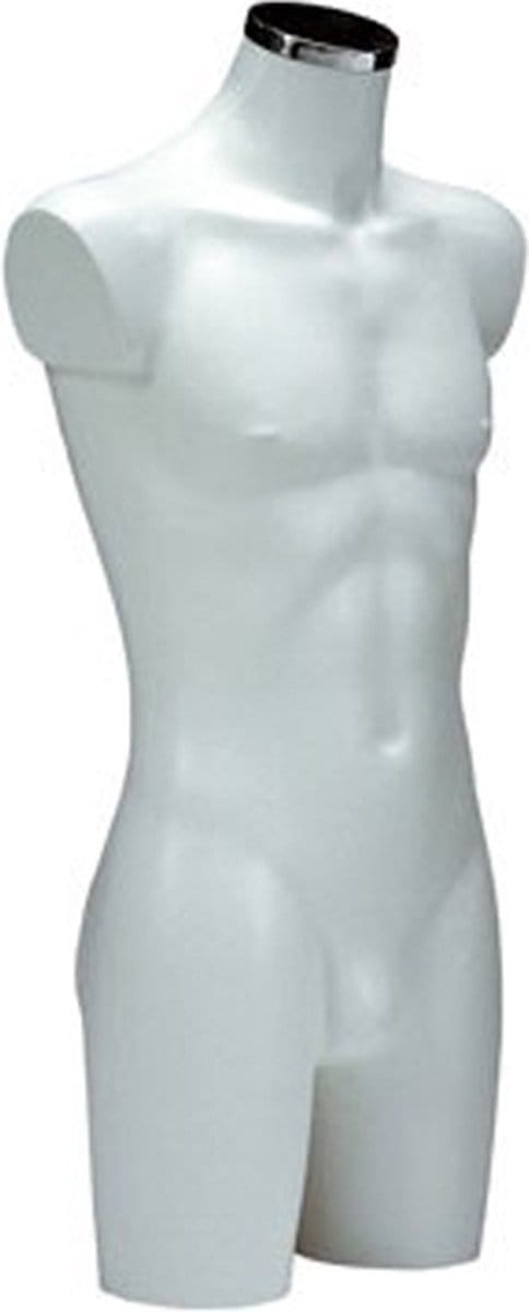 Gruppo Corso Paspop Heren Torso Wit - Chromen Dop - Mannequin