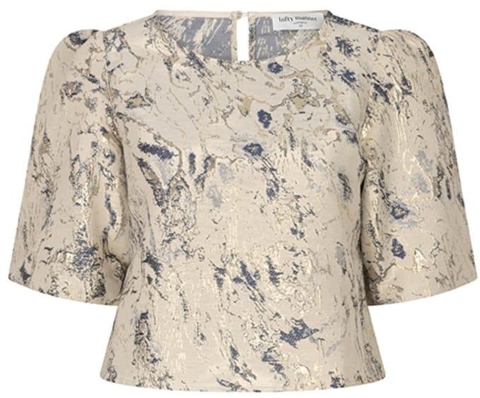 Lofty Manner T-shirt Top Jessey Rg62 Gold Blue Dames Maat - S