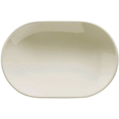 GGM Gastro (12 Stück) TEOS - Platte/Dönerteller - oval - Länge: 320mm - Creme Crème