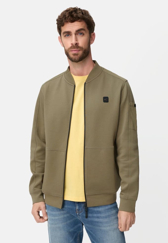 camel active fleXXXactive® Sweatjack met rits - Maat menswear-M - Olijfgroen