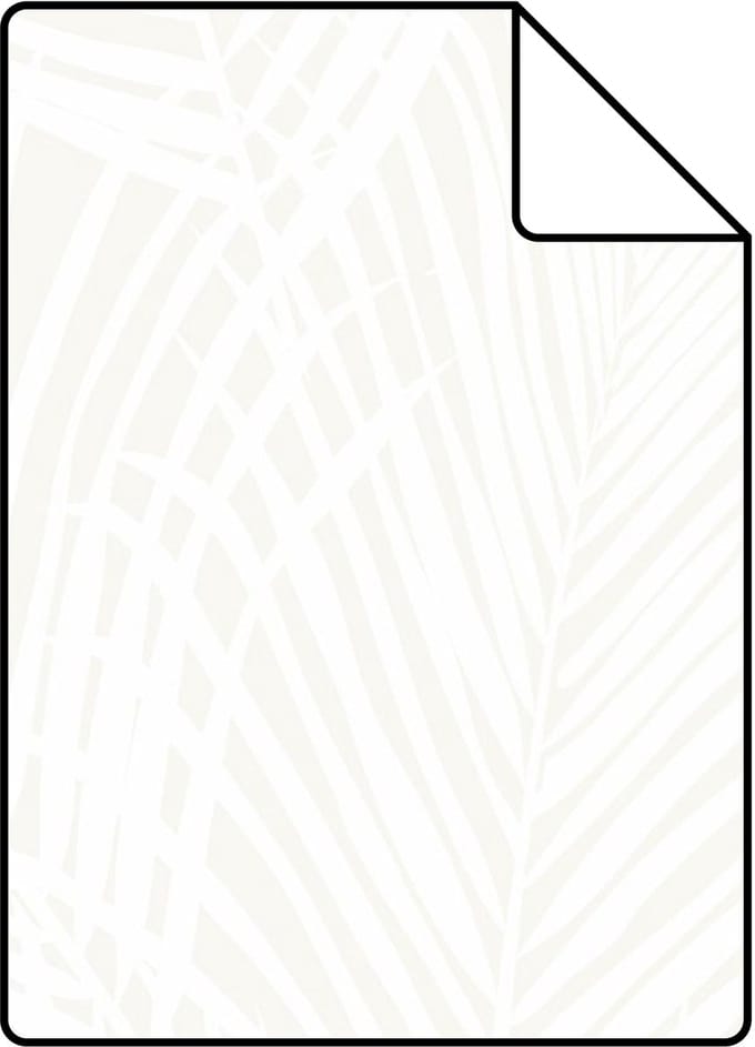 Proefstaal Origin Wallcoverings behang palmbladeren wit - 26,5 x 21 cm - 347741-S