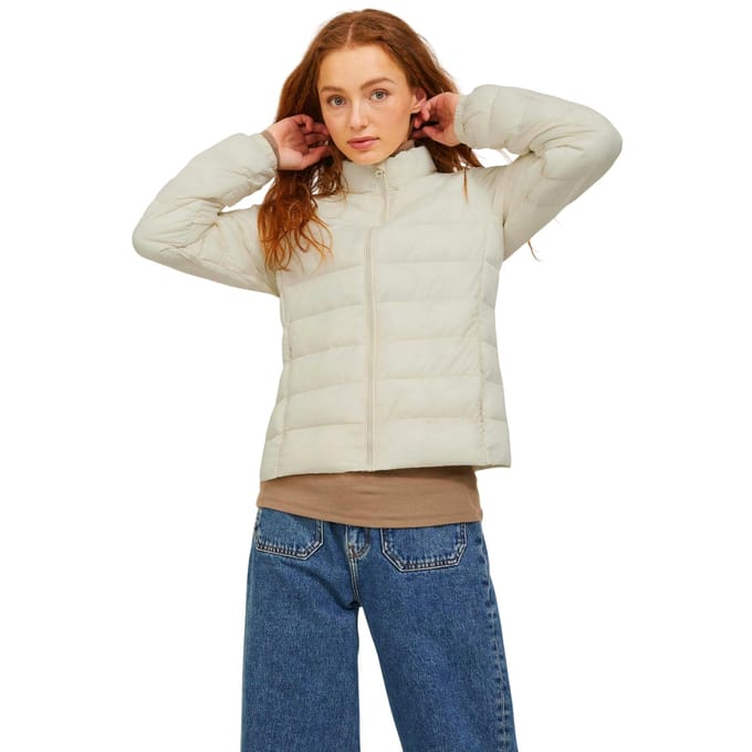 JJXX Dames/Dames Gewatteerde Pufferjas (Parelmoer)