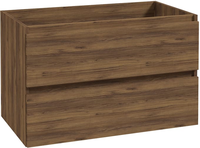 Alvara badkamer onderkast 80x46 cm warm eiken 2 laden softclose met uitsparing