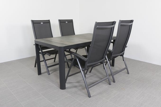 Hartman Salvatore/Queens 160x90 cm. verstelbare 4-persoons tuinset
