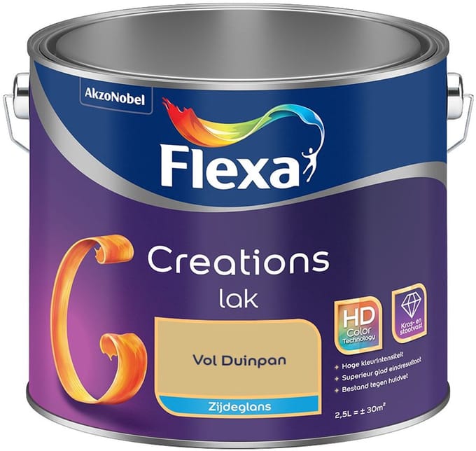 Flexa - Creations Lak Zijdeglans - Vol Duinpan - Mengverf - 2,5 L