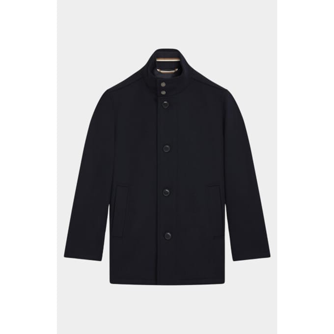 BOSS Black Wollen Jas Blauw H-Coxtan-234 10273687 01 50549193/404