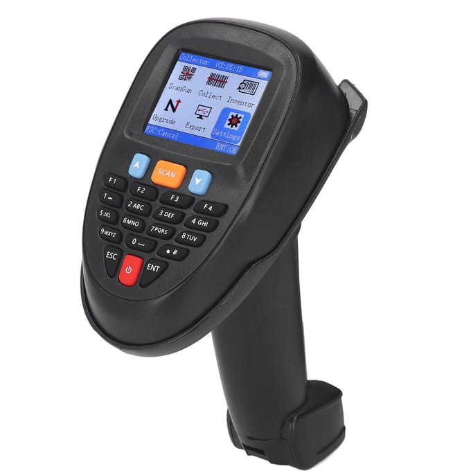 Draadloze Barcode Scanner 2.4GHZ Scanherkenning USB Handheld 1D Barcode Lezer met Oplaadstation black