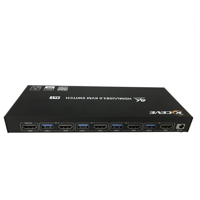Commutateur KVM 2 moniteurs 24 ordinateurs KC-KVM401A USB 3.0HDMI KVM noir