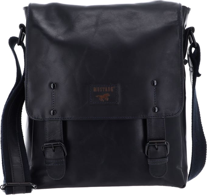 MUSTANG Leren Schoudertas Natal Paola Shoulder Bag Navy Donkerblauw
