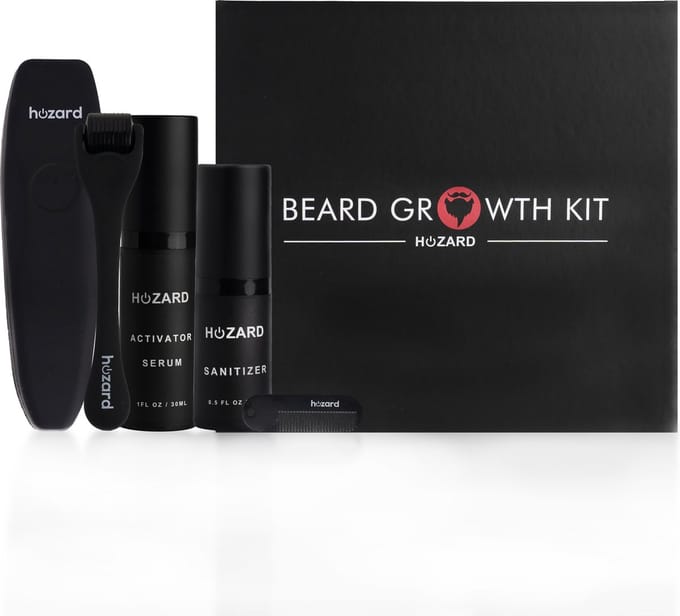 Baardgroei Kit met Dermaroller - Derma roller - Cadeau voor mannen - Baardgroei stimuleren - Baard serum - Verzorg set - Beard Growth Kit