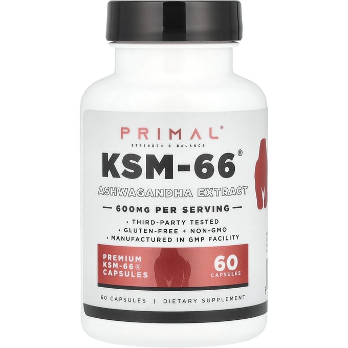 Ksm-66®, Ashwagandha-extract, 60 capsules