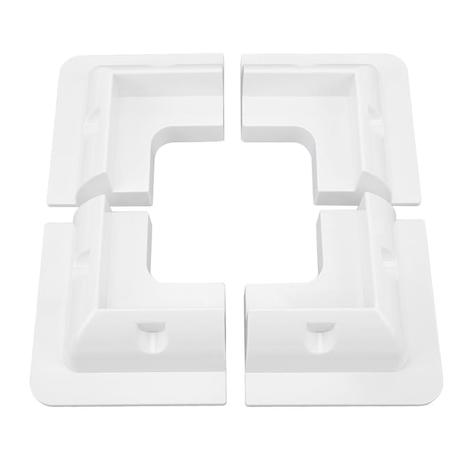 4 stuks Zonnepaneel Hoekbeugel Anti UV ABS Zonnepaneel Dak Boorvrije Ondersteuningsmontage voor RV Boten white