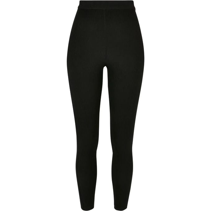 Urban Classics - Rib Knit Legging - M - Zwart